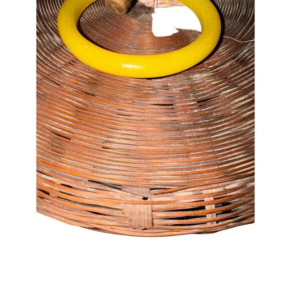 Vintage Chinese Sewing Basket with Peking Glass Bangle - Picture 6 of 6